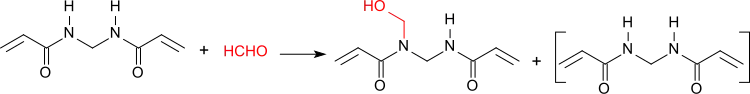 Umsetzung von N,N′-Methylenbisacrylamid mit Formaldehyd