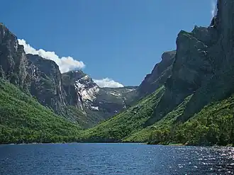 Östliches Ende des Western Brook Pond