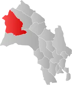 Lage der Kommune in der Provinz Buskerud