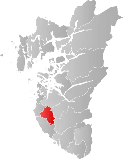 Lage der Kommune in der Provinz Rogaland