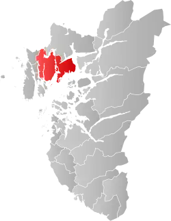 Lage der Kommune in der Provinz Rogaland