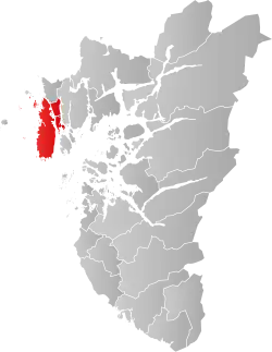 Lage der Kommune in der Provinz Rogaland