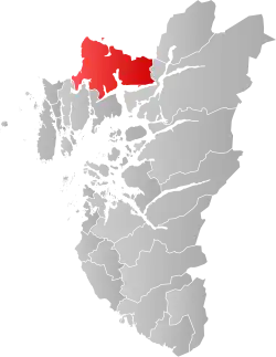 Lage der Kommune in der Provinz Rogaland