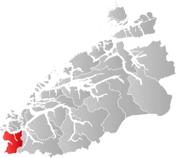 Lage der Kommune in der Provinz Møre og Romsdal