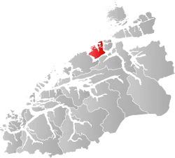 Lage der Kommune in der Provinz Møre og Romsdal