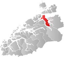 Lage der Kommune in der Provinz Møre og Romsdal