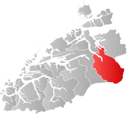 Lage der Kommune in der Provinz Møre og Romsdal
