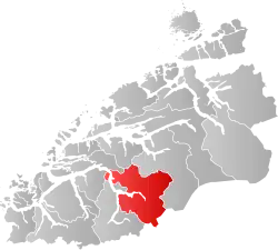 Lage der Kommune in der Provinz Møre og Romsdal