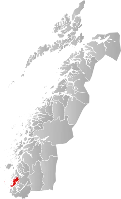 Lage der Kommune in der Provinz Nordland