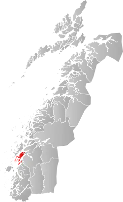Lage der Kommune in der Provinz Nordland