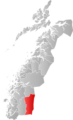 Lage der Kommune in der Provinz Nordland