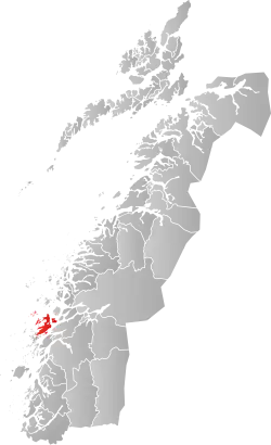 Lage der Kommune in der Provinz Nordland