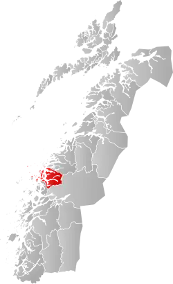 Lage der Kommune in der Provinz Nordland
