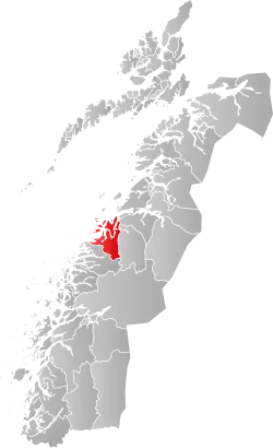 Lage der Kommune in der Provinz Nordland