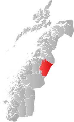 Lage der Kommune in der Provinz Nordland