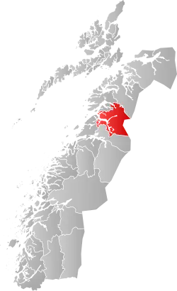 Lage der Kommune in der Provinz Nordland