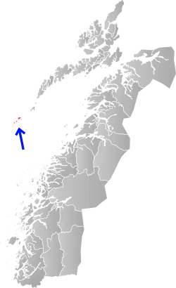 Lage der Kommune in der Provinz Nordland