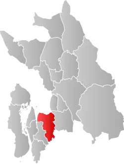 Lage der Kommune in der Provinz Akershus