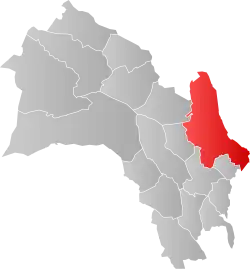 Lage der Kommune in der Provinz Buskerud