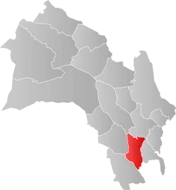 Lage der Kommune in der Provinz Buskerud