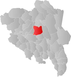 Lage der Kommune in der Provinz Innlandet