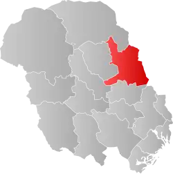 Lage der Kommune in der Provinz Telemark