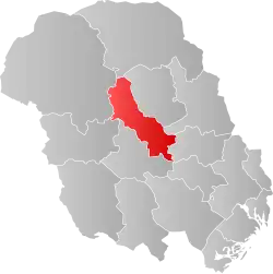 Lage der Kommune in der Provinz Telemark