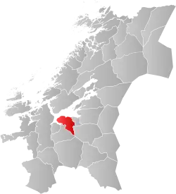 Lage der Kommune in der Provinz Trøndelag