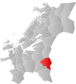 Lage der Kommune in der Provinz Trøndelag