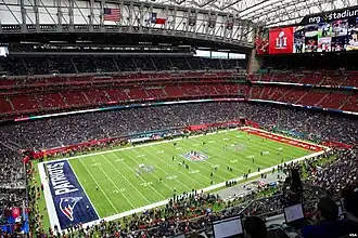Innenansicht des Stadions vor dem Super Bowl LI
