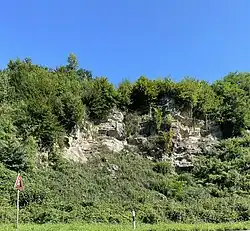 Westliche Steinbruchwand