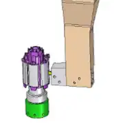 Nadelwickelan-wendung zum Bewickeln eines außen genuteten Vollblech-Schnittstators