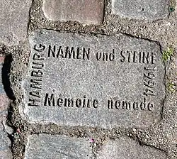 Namen und Steine - mémoire nomade, Zentralstein, Hamburg 1994