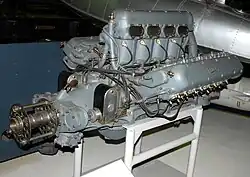 Ein Napier Lion VII mit der typischen W-Anordnung der Zylinder, wie er in Miss Britain III eingesetzt war