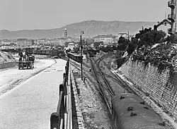 Normal- und schmalspurige Gleisanlagen am südlichen Ende des Bahnhofs Split