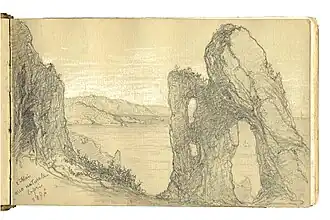 2. Mai 1876. Capri. Natürlicher Felsbogen