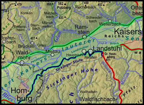 Peterswaldmoor, Landstuhler Bruch und ihr Nordrand