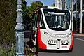 Autonomer Navya-Bus mit rotem Kennzeichen 2019