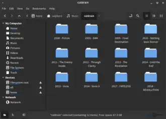 Screenshot des Nemo-Dateimanagers