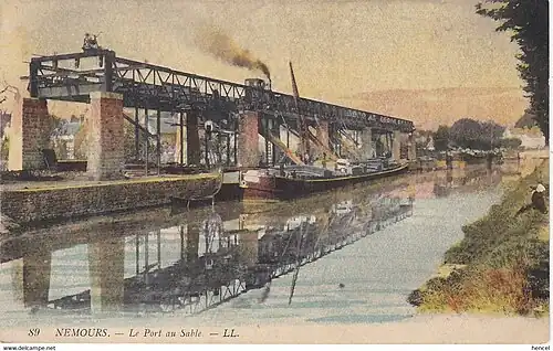 Sandverladekai Port au Sable in Nemours (1917)