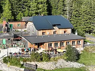 Südansicht des Waxriegelhauses