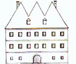 Ursprüngliches Aussehen des Neuen Schlosses von Waldthurn