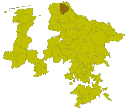 Lage des Kreises in der Provinz Hannover