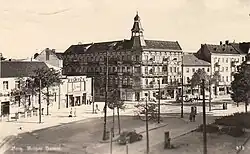 Filmeck Britz mit Häusern der Pätzer Straße (1955)