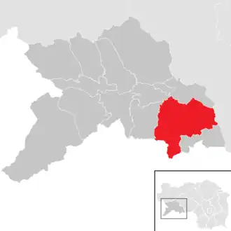 Lage der Gemeinde Neumarkt in der Steiermark im Bezirk Murau (anklickbare Karte)