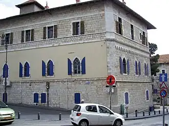 Rechov Angelo Levi-Bianchini von links Ecke Rechov Hillel mit Haus Nr. 25, rechts angeschnitten Haus Nr. 27, 2007