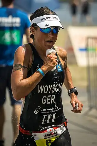 Nicole Woysch beim Ironman Germany, 2015