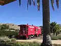 WP Caboose 467 am Depot von Niles