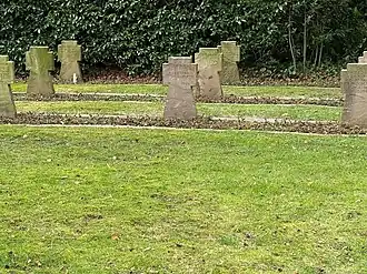 Heutige Lage der Soldatengräber nach Umbettung 1957