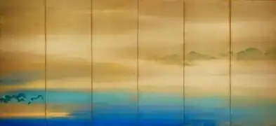 „Frühlingsdunst“, 1919 (rechter Stellschirm)